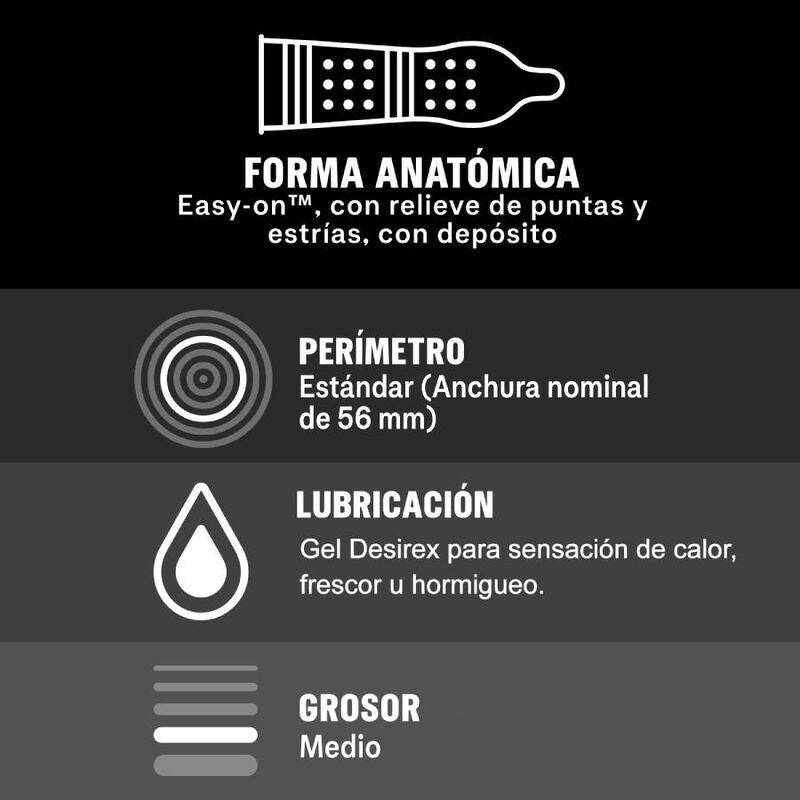 DUREX - ORGÁSMICO INTENSO 12 UNIDADES - Toys "n" Us