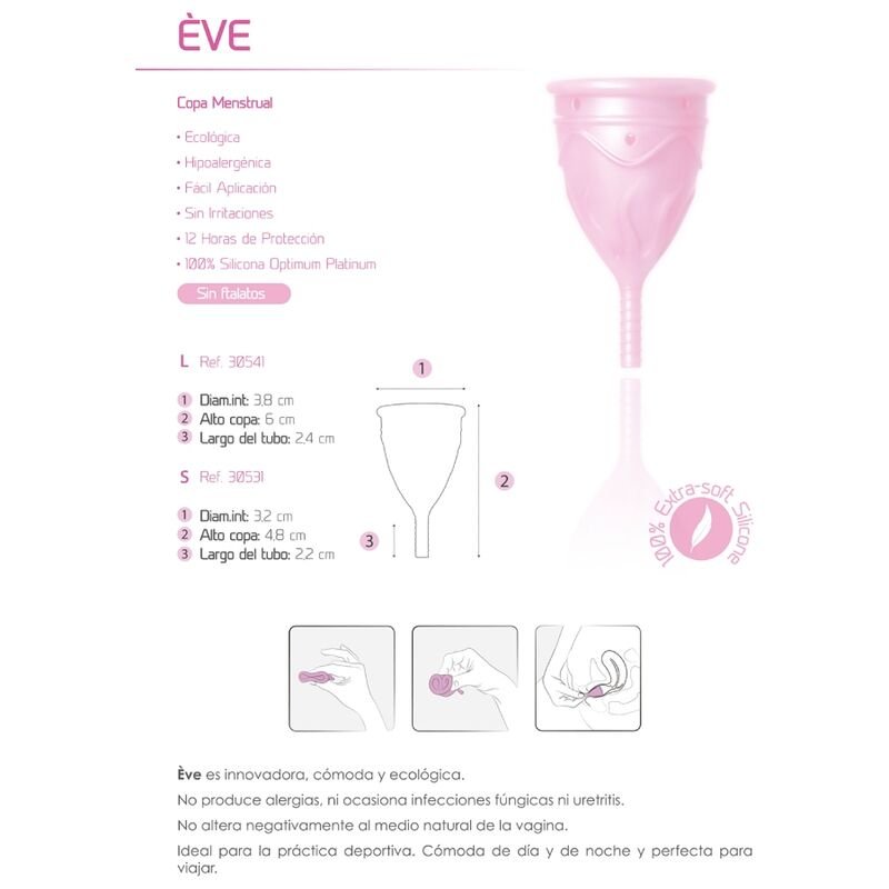 FEMINTIMATE - EVE SILICONE MENSTRUAL CUP - SIZE L - Toys "n" Us