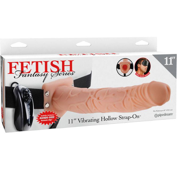 FETISH FANTASY SERIES - 11 HOLLOW STRAP - ON VIBRANDO COM BOLAS 27,9CM CARNE - Toys "n" Us