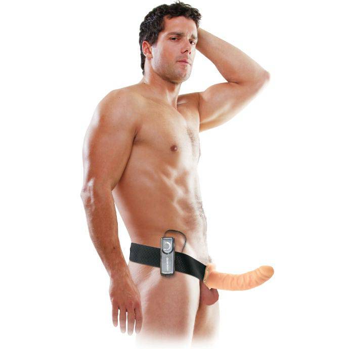 FETISH FANTASY SERIES - 19 CM VIBRATÓRIO OCO STRAP - ON MARROM - Toys "n" Us