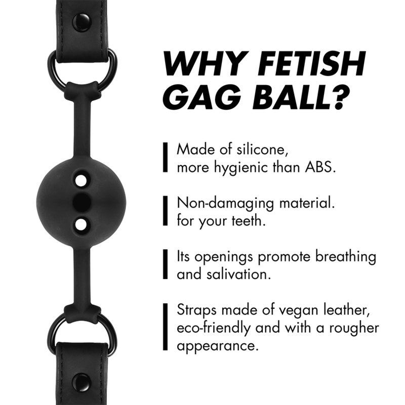 FETISH SUBMISSIVE BONDAGE - BREATHABLE SILICONE BALL GAG - Toys "n" Us