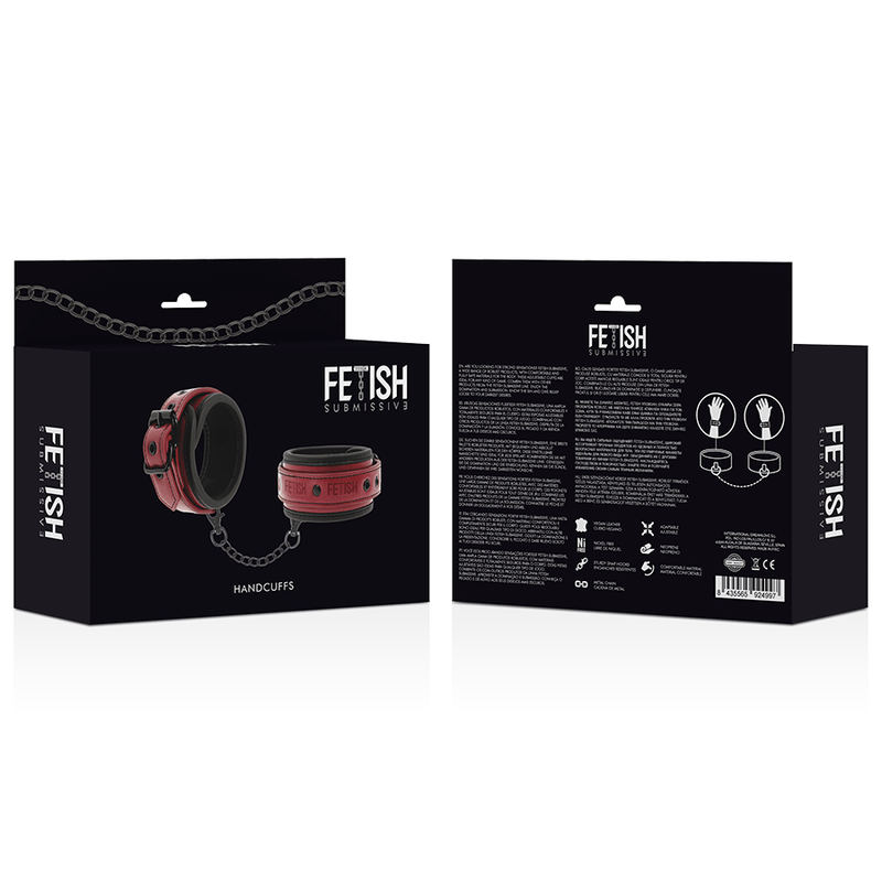 FETISH SUBMISSIVE DARK ROOM - ALGEMAS DE COURO VEGANO COM FORRO DE NEOPRENE - Toys "n" Us