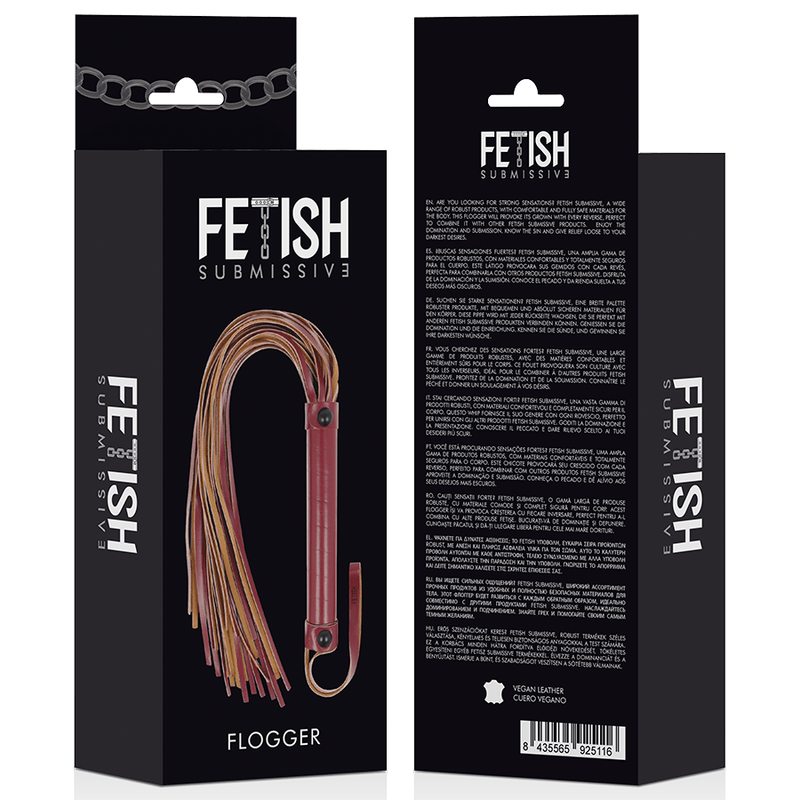 FETISH SUBMISSIVE DARK ROOM - CHICOTE DE COURO VEGANO - Toys "n" Us