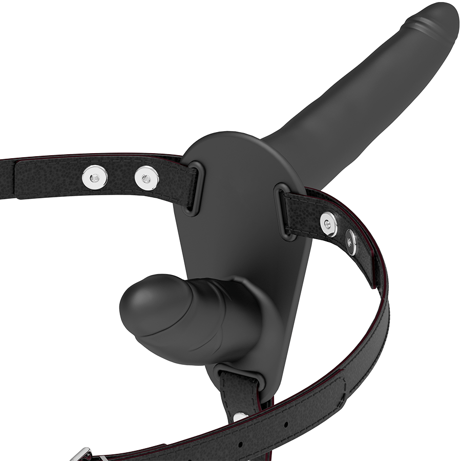 FETISH SUBMISSIVE HARNESS - PENETRAÇÃO DUPLA PRETA - Toys "n" Us