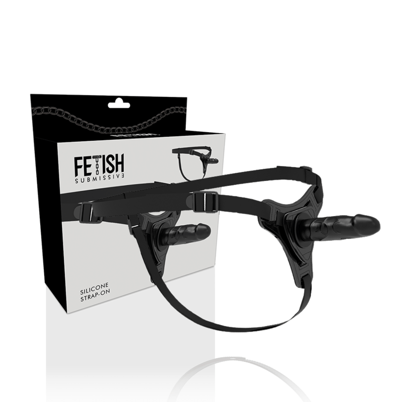 FETISH SUBMISSIVE HARNESS - SILICONE PRETO REALÍSTICO 15 CM - Toys "n" Us