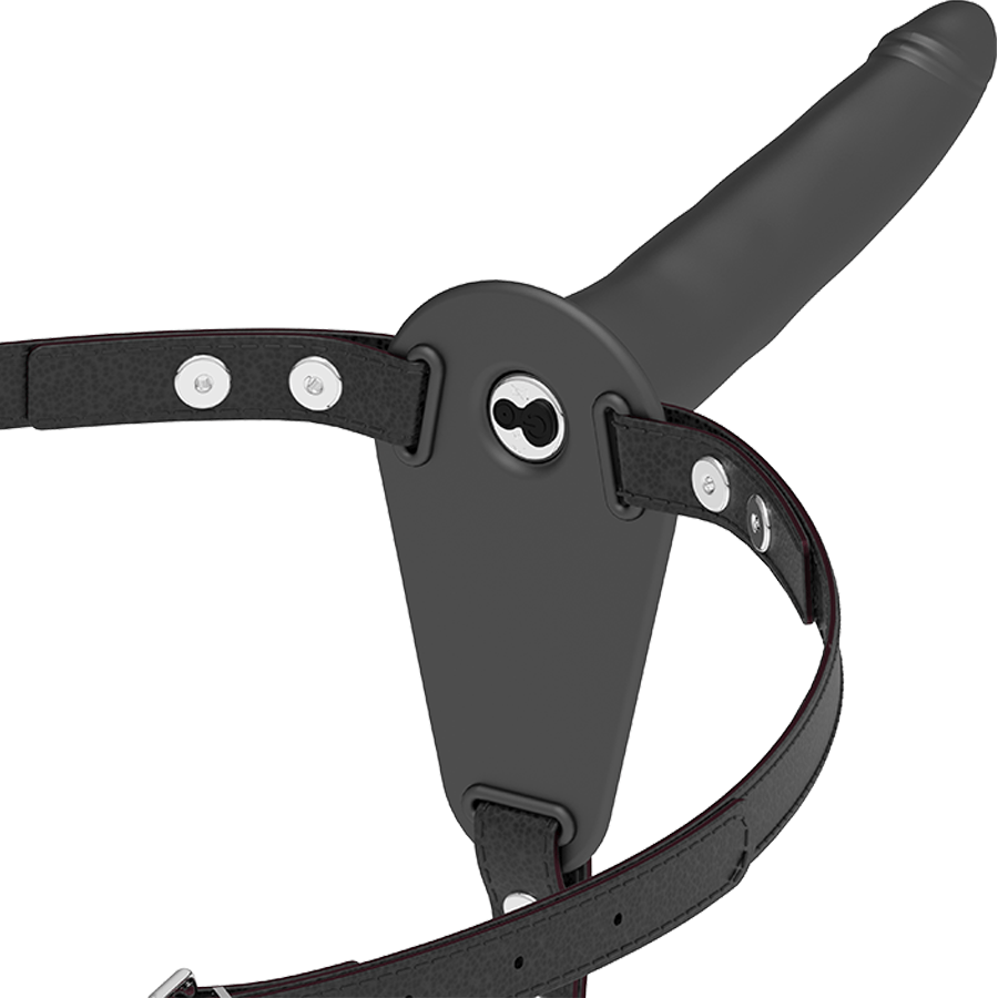 FETISH SUBMISSIVE HARNESS - VIBRADOR DE SILICONE PRETO 15 CM - Toys "n" Us