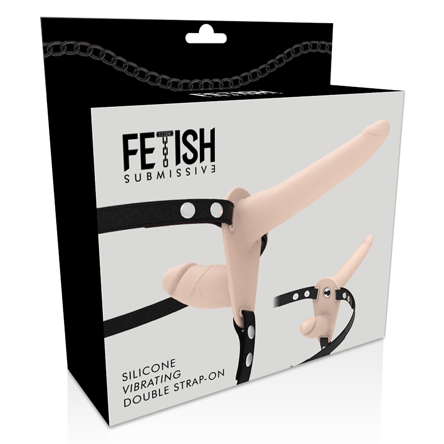 FETISH SUBMISSIVE HARNESS - VIBRADOR FLESH UP DE DUPLA PENETRAÇÃO - Toys "n" Us
