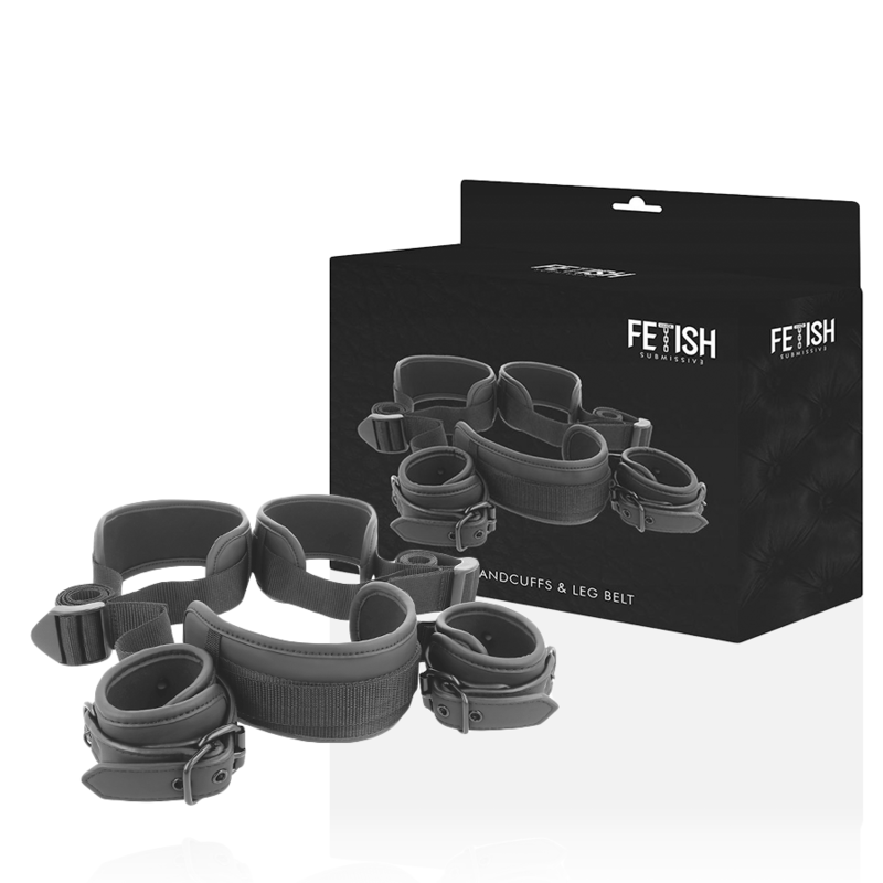 FETISH SUBMISSIVE - POSIÇÃO DE PERNAS ABERTAS COM ALGEMAS DE FORRO DE NOPRENE - Toys "n" Us