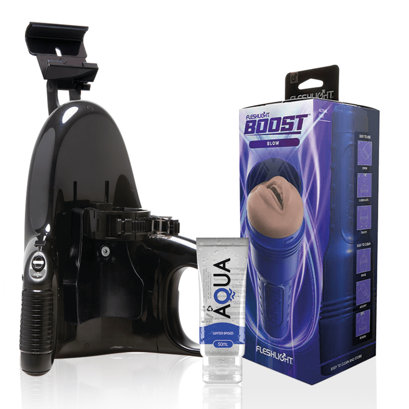 FLESHLIGHT - BLOW LM FLESH RP + UNIVERSAL LAUNCH + AQUA QUALITY LUBRICANT 50 ML - Toys "n" Us