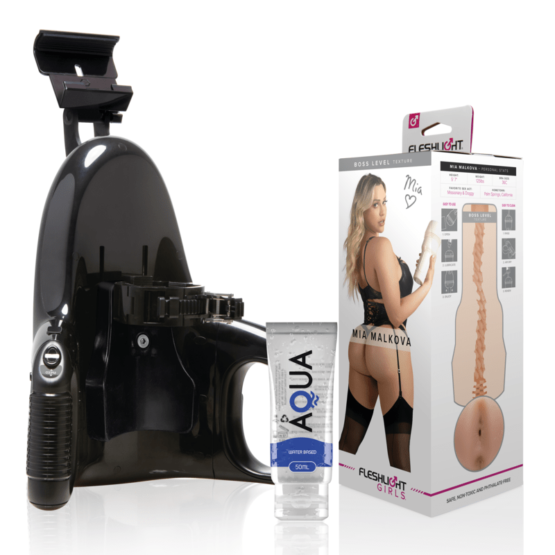 FLESHLIGHT - MIA MALKOVA BOSS LEVEL + UNIVERSAL LAUNCH + AQUA QUALITY LUBRICANT 50 ML - Toys "n" Us