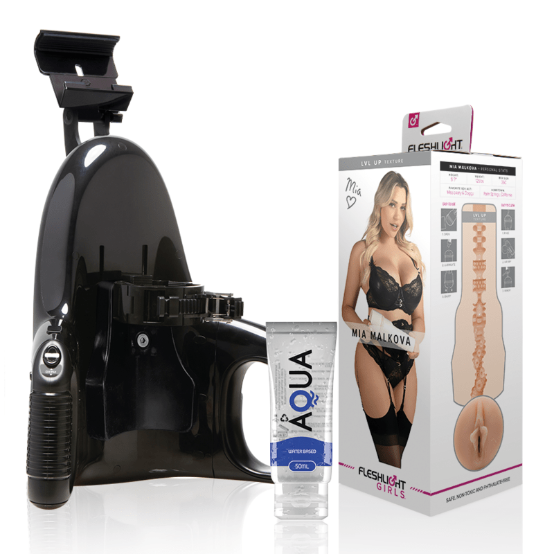 FLESHLIGHT - MIA MALKOVA VAGINA LVL UP + UNIVERSAL LAUNCH + AQUA QUALITY LUBRICANT 50 ML - Toys "n" Us