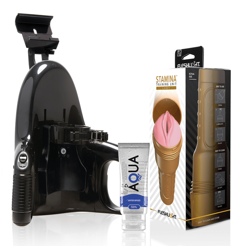 FLESHLIGHT - PINK LADY STAMINA TRAINING UNIT + UNIVERSAL LAUNCH + AQUA QUALITY LUBRICANT 50 ML - Toys "n" Us