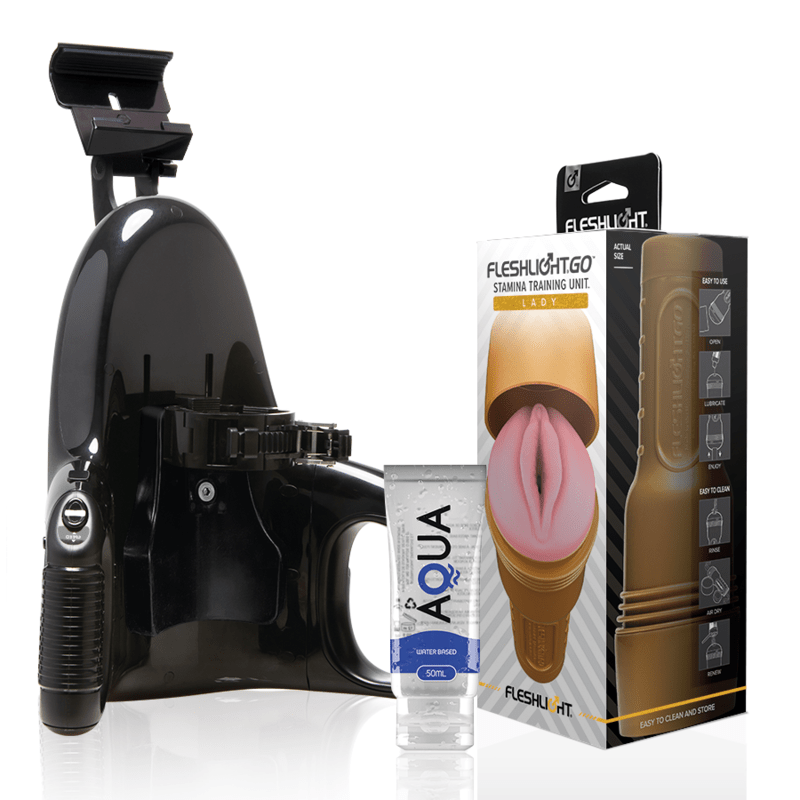 FLESHLIGHT - STAMINA GO TRAINING UNIT LADY + UNIVERSAL LAUNCH + AQUA QUALITY LUBRICANT 50 ML - Toys "n" Us