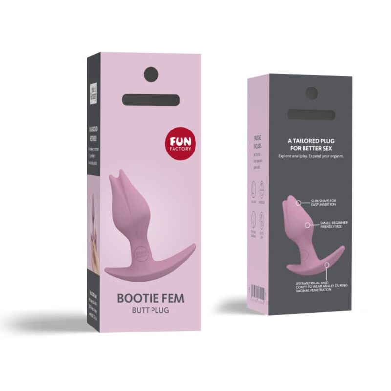 FUN FACTORY - BOOTIE FEM FEMININO ANAL BUTT PLUG ROSE - Toys "n" Us