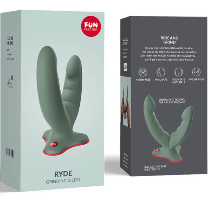 FUN FACTORY - RYDE DILDO DUPLO E MASSAGER VERDE - Toys "n" Us