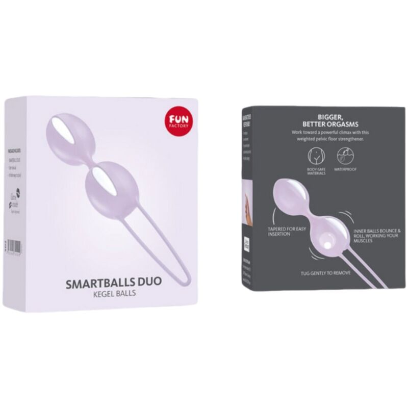 FUN FACTORY - SMARTBALLS DUO BOLAS PÉLVICAS BRANCO / ROXO PASTEL - Toys "n" Us