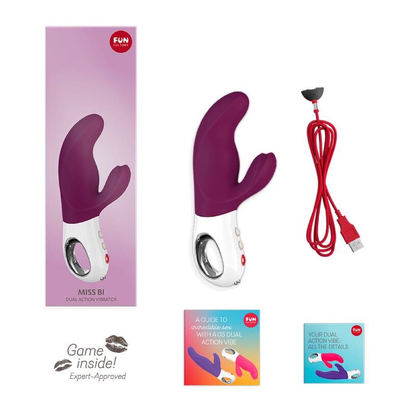 FUN FACTORY - VIBRADOR MISS BI DUAL UVA BRANCO - Toys "n" Us