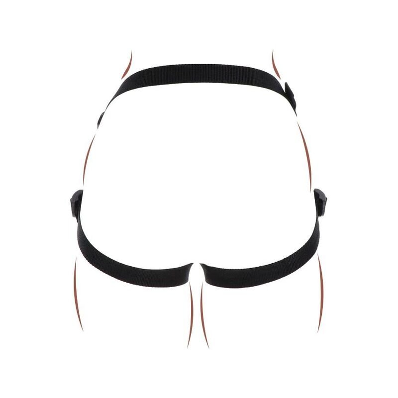 GET REAL - ARNÊS DE PRAZER STRAP - ON PRETO - Toys "n" Us