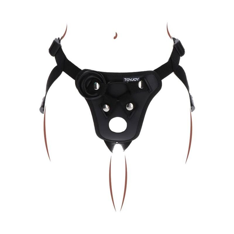 GET REAL - ARNÊS DE PRAZER STRAP - ON PRETO - Toys "n" Us