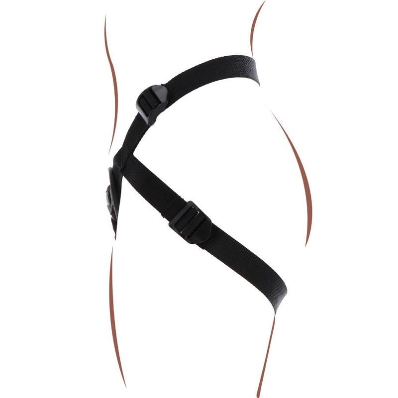 GET REAL - ARNÊS DE PRAZER STRAP - ON PRETO - Toys "n" Us