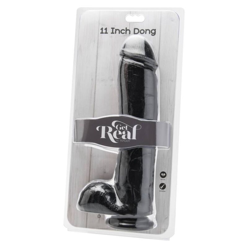 GET REAL - DILDO 28 CM COM BOLAS PRETAS - Toys "n" Us