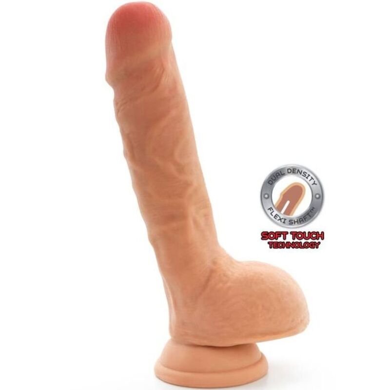 GET REAL - DILDO DUAL DENSITY 25,5 CM BOLAS PELE - Toys "n" Us