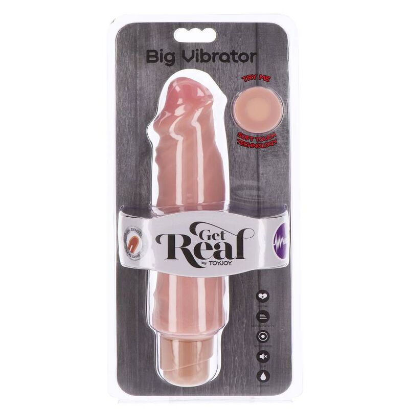 GET REAL - DUAL DENSITY BIG VIBRATOR 20,5 CM SKIN - Toys "n" Us