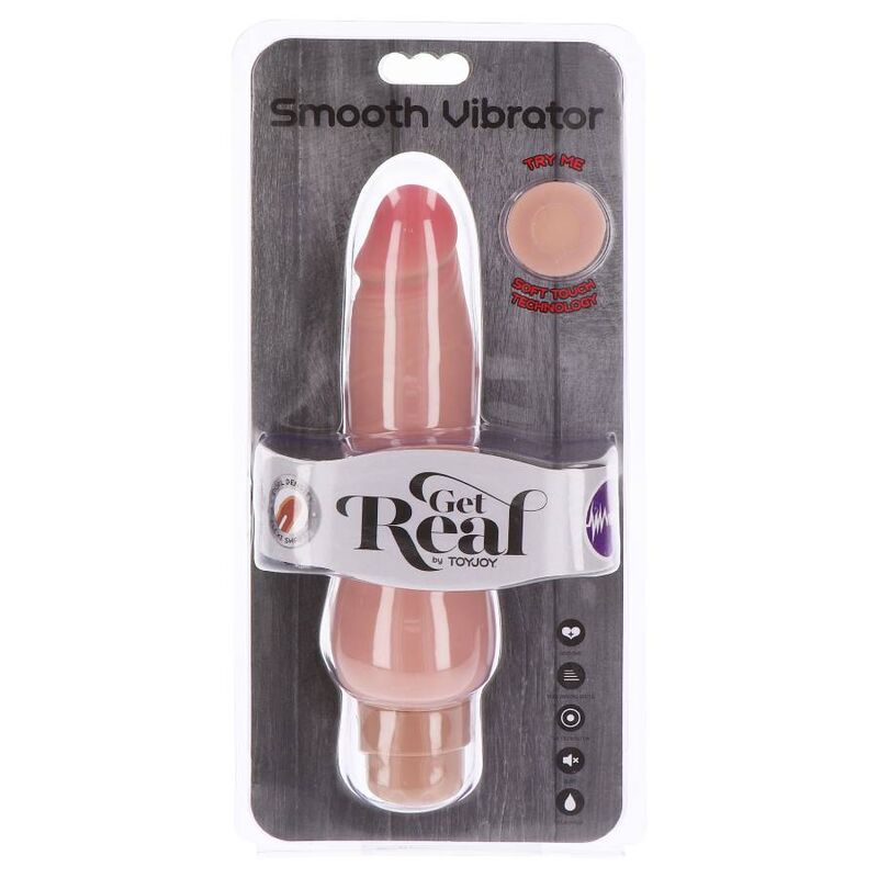 GET REAL - PELE VIBRADOR LISO DE DUAL DENSIDADE - Toys "n" Us