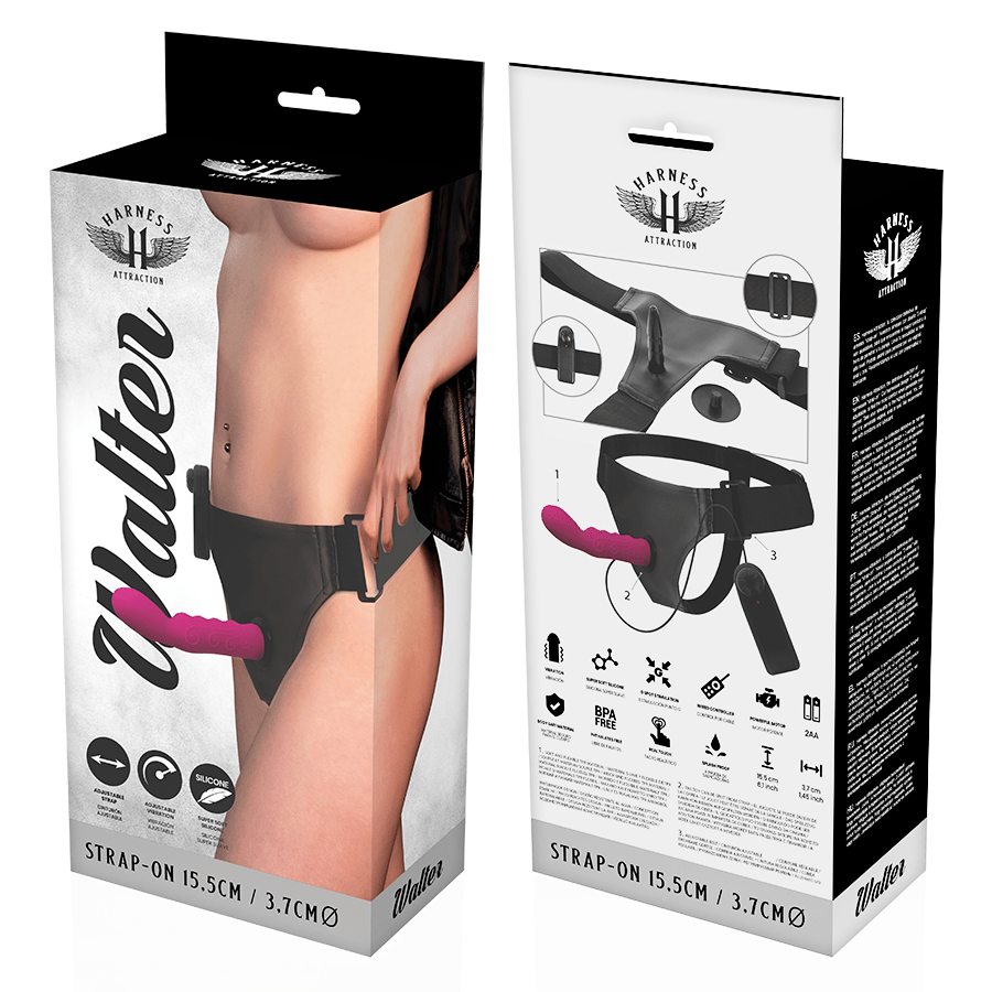 HARNESS ATTRACTION - RNES WALTER COM VIBRAO 15.5 CM - O - 3.7 CM - Toys "n" Us