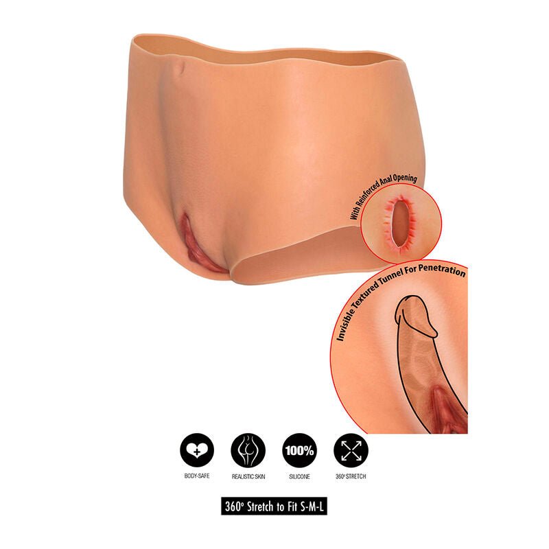 HIDDEN DESIRE - ALTER EGO OPEN VAGINA & ASS BRIEF MEDIUM WAIST FLESH - Toys "n" Us