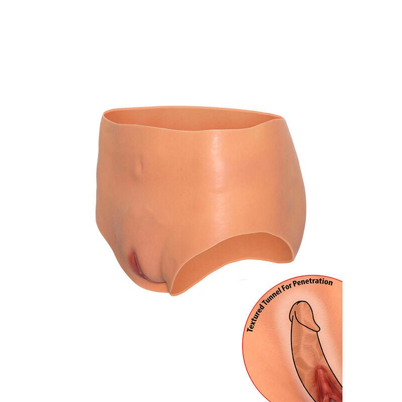 HIDDEN DESIRE - ALTER EGO OPEN VAGINA BRIEF HIGH WAIST FLESH - Toys "n" Us