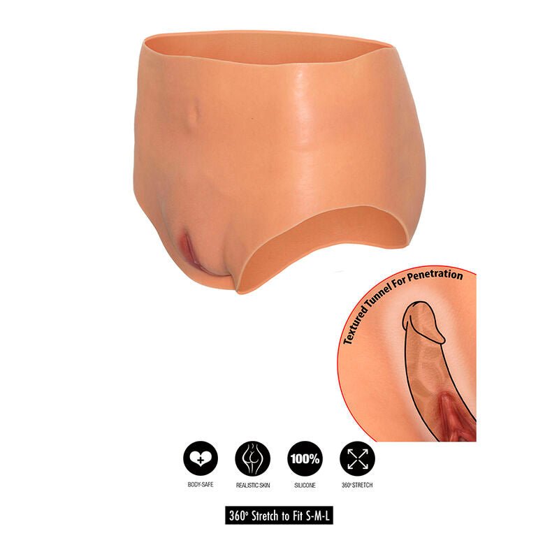 HIDDEN DESIRE - ALTER EGO OPEN VAGINA BRIEF HIGH WAIST FLESH - Toys "n" Us