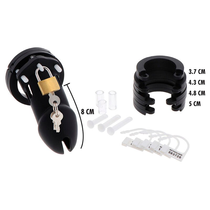 HIDDEN DESIRE - EXTREME CHASTITY COCK CAGE SILICONE SIZE L BLACK - Toys "n" Us