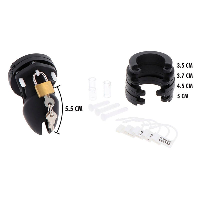 HIDDEN DESIRE - EXTREME CHASTITY COCK CAGE SILICONE SIZE S BLACK - Toys "n" Us