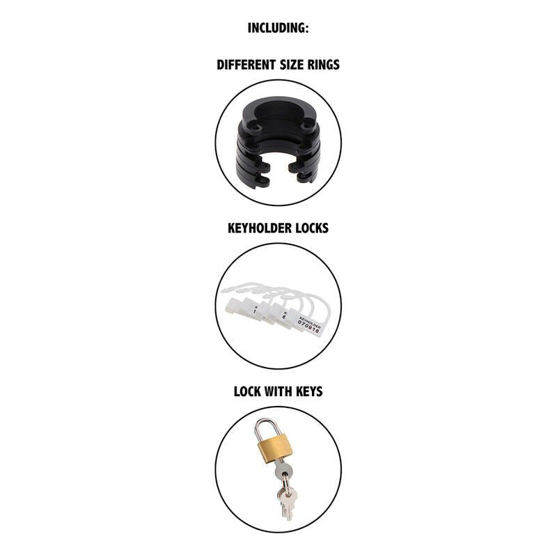 HIDDEN DESIRE - EXTREME CHASTITY COCK CAGE SILICONE SIZE S BLACK - Toys "n" Us