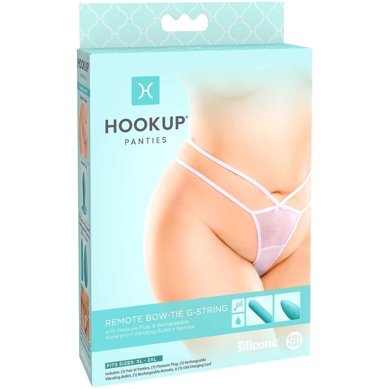 HOOK UP PANTIES - REMOTE BOW - TIE G - STRING SIZE XL/XXL - Toys "n" Us