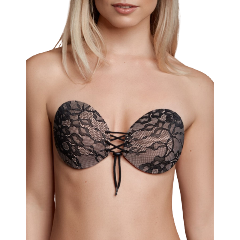 BYE-BRA - SUJETADOR ADHESIVO ENTRELAZADO Y BORDADO COPA E