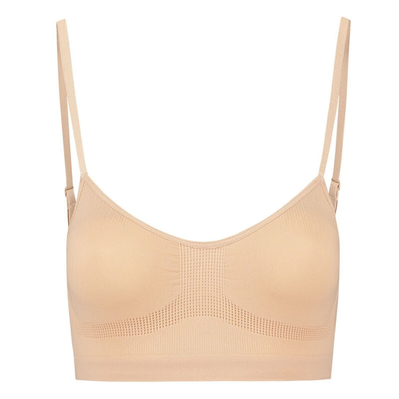 BYE-BRA - SUJETADOR DE CONTROL MEDIO SIN COSTURAS BEIGE TALLA XXL