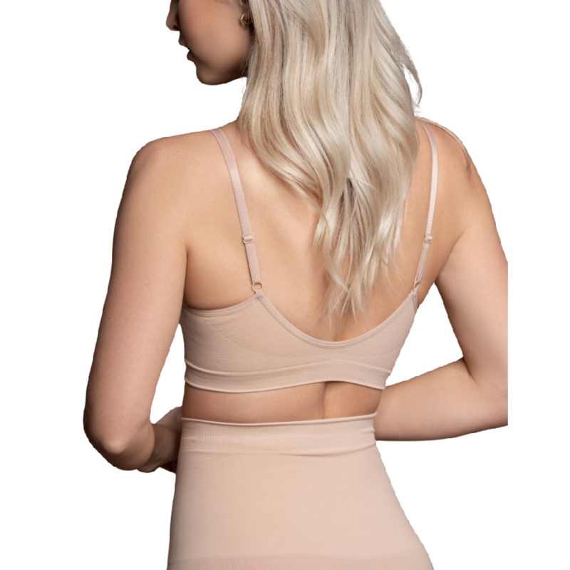 BYE-BRA - SUJETADOR DE CONTROL MEDIO SIN COSTURAS BEIGE TALLA XXL
