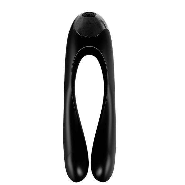 SATISFYER - VIBRADOR DE DEDO CANDY CANE NEGRO