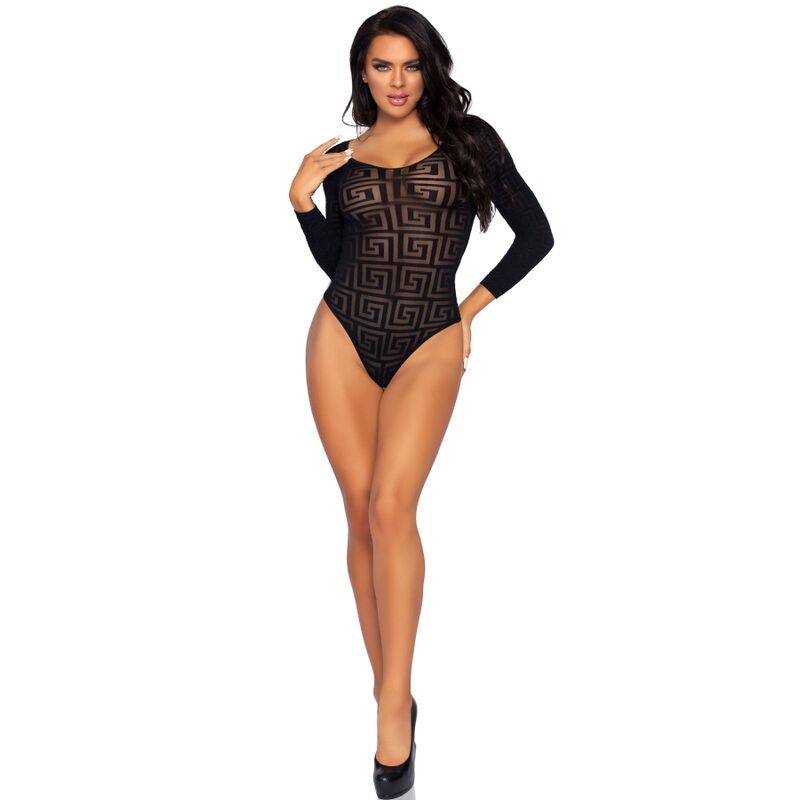 LEG AVENUE - BODY DE ENTREPIERNA CON BROCHES MOSAICO TALLA ÚNICA
