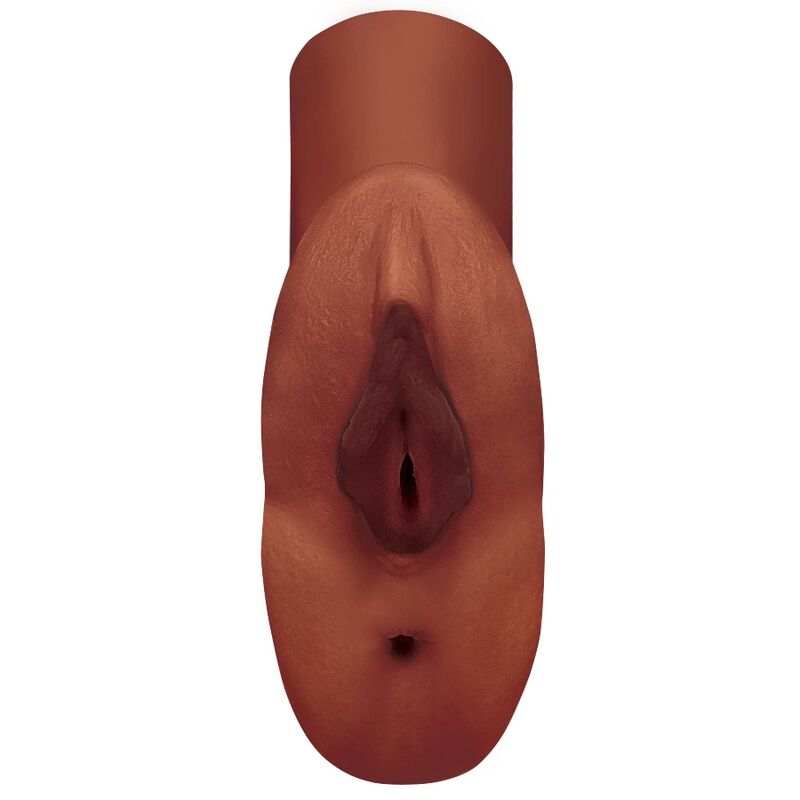 PDX PLUS - MASTURBADOR DUPLO COM BUCETA PERFEITA, VAGINA E ÂNUS MARROM