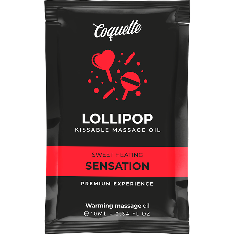 COQUETTE CHIC DESIRE - ÓLEO DE MASSAGEM BEIJÁVEL POCKET LOLLIPOP SENSAÇÃO DE AQUECIMENTO 10 ML