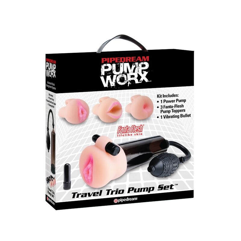 PUMP WORX - CONJUNTO DE BOMBA TRAVEL TRIO
