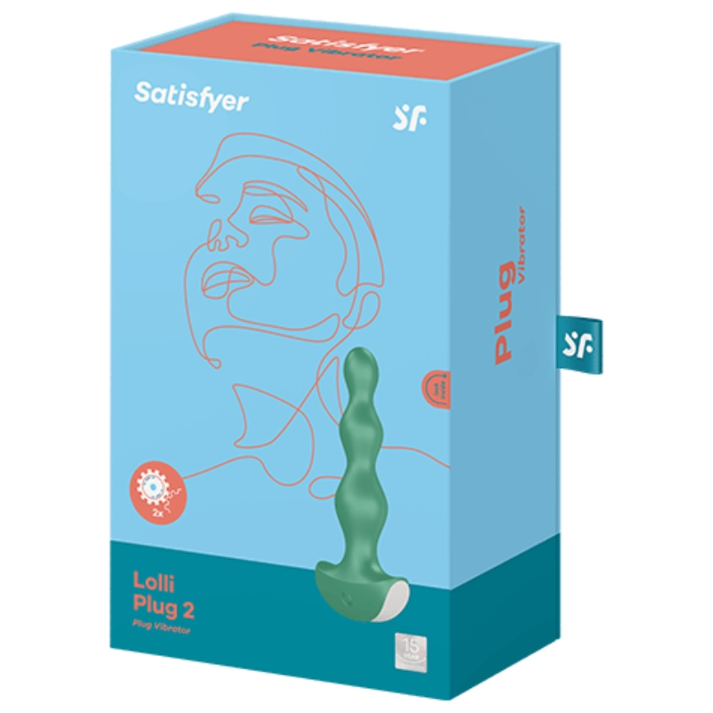 SATISFYER - LOLLI PLUG VIBRADOR 2 PLUG CINZA