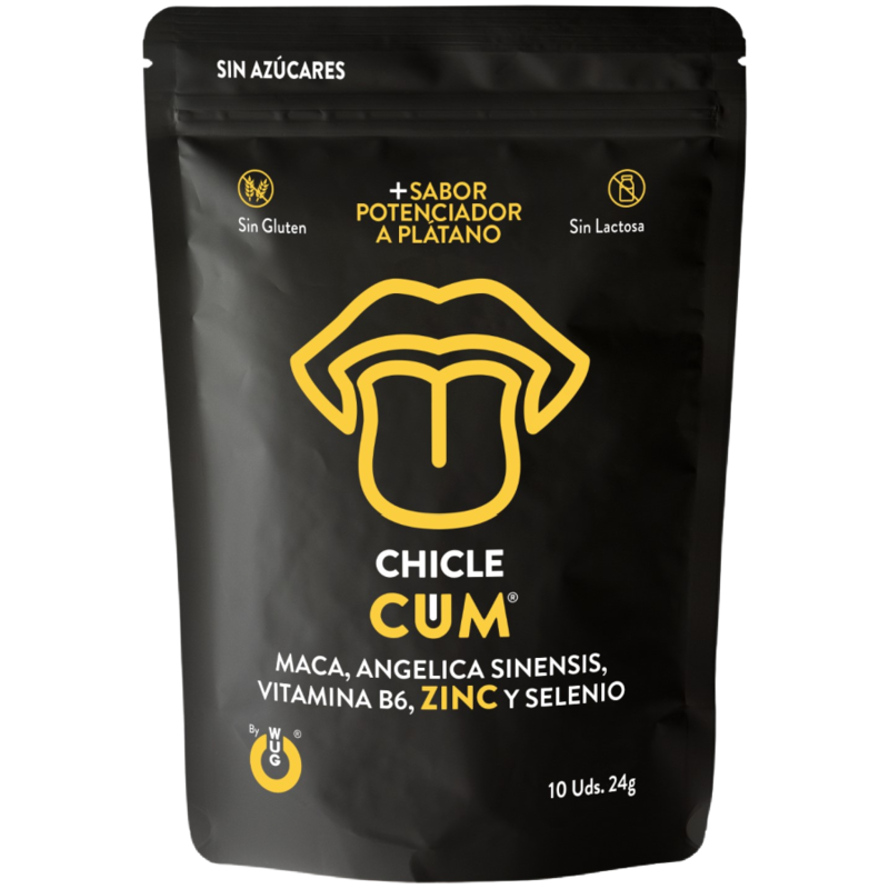 WUG SEX SENSE - AUMENTO DA EJACULAÇÃO COM GOMA E SÊMEN SABOR BANANA 10 UNIDADES