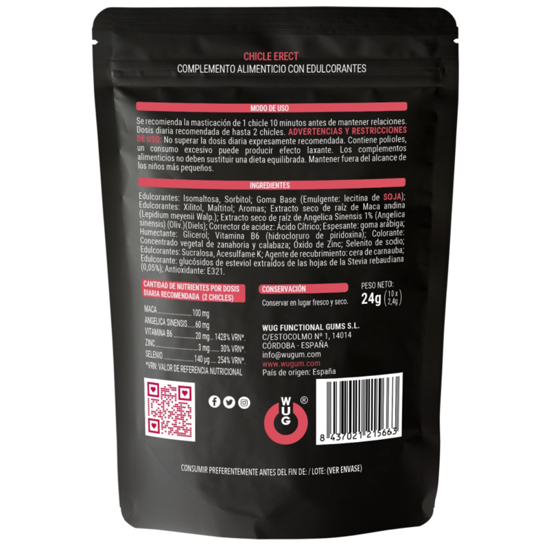 WUG SEX SENSE - POTENCIADOR DE LA ERECTA 10 UNIDADES