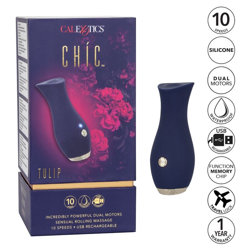 CALEXOTICS - MASAJEADOR CHIC TULIPE AZUL