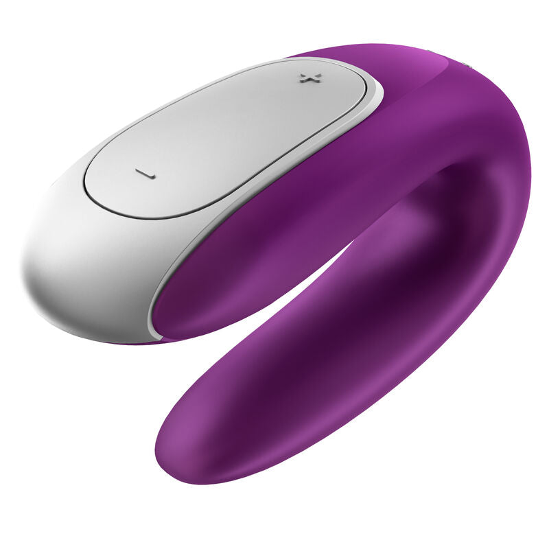 SATISFYER - VIBRADOR DOBLE DIVERSIÓN PARA PAREJAS MORADO