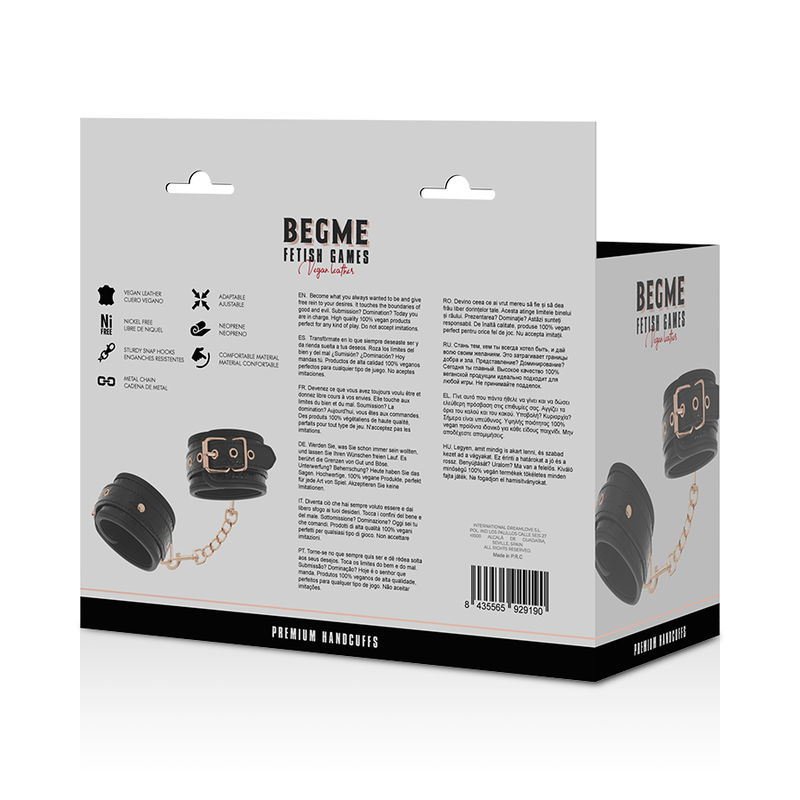 BEGME - ALGEMAS PREMIUM EDIÇÃO PRETA COM FORRO DE NEOPRENE